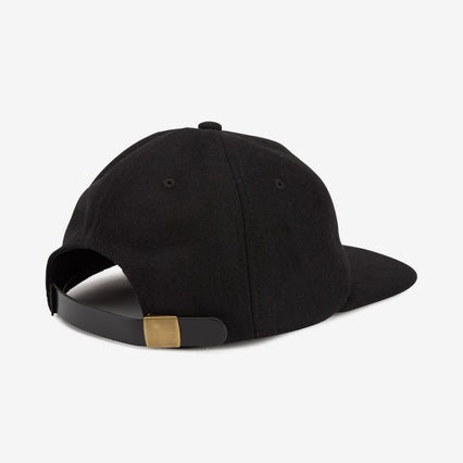 Electric script hat black wool mens and womens snapback cap